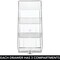 mDesign Plastic Kitchen Storage Tea Organizer, 3 Drawers - Clear
